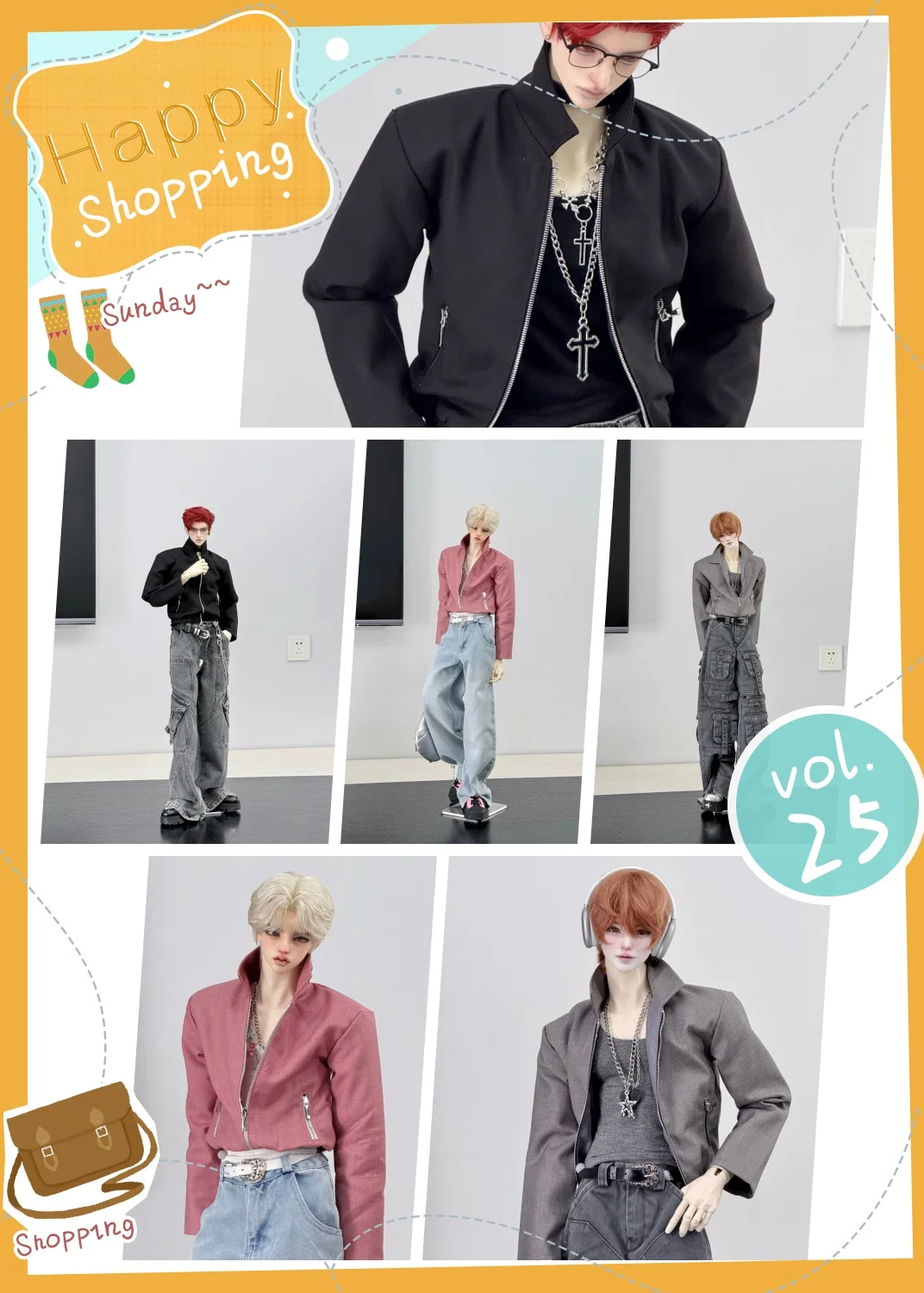 

[Only Selling Clothes ] Big Size Doll Classic Long Jacket Zipper Jacket For Normal/Strong Uncle ID75 Dragon Soul dz BJD