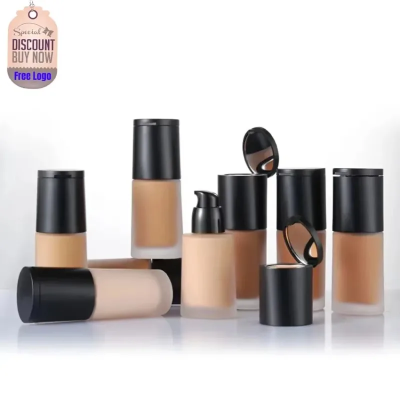 Private Label 14colors Waterproof Liquid Foundation Smooth Long Lasting Easy To Wear High Coverage Concealer Makeup Bulk