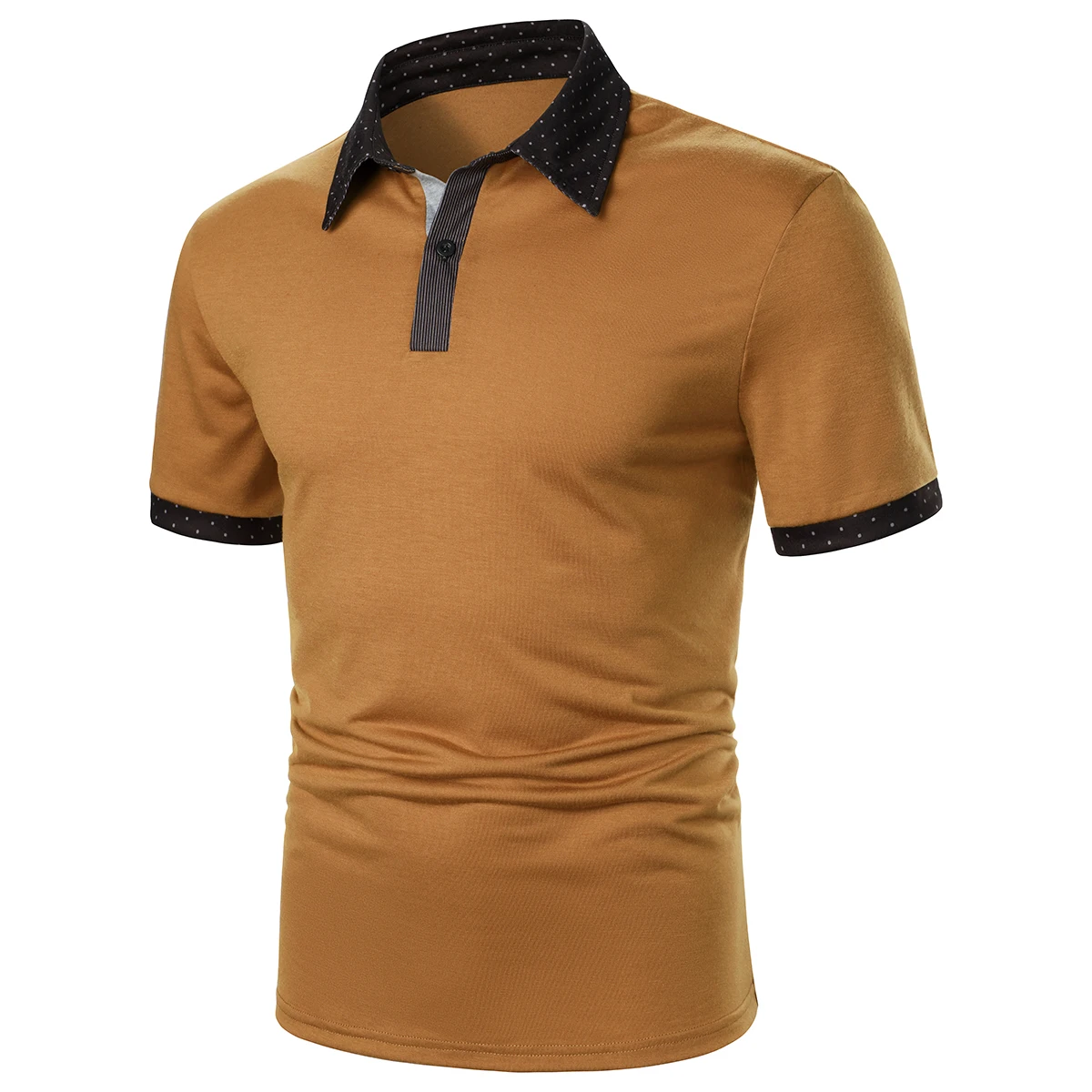 

Men's POLO Shirt Contrast Of Color Regular Fit Short Sleeves For Men Comfortable Ventilation Daily Commute Out Men's POLO Shirt