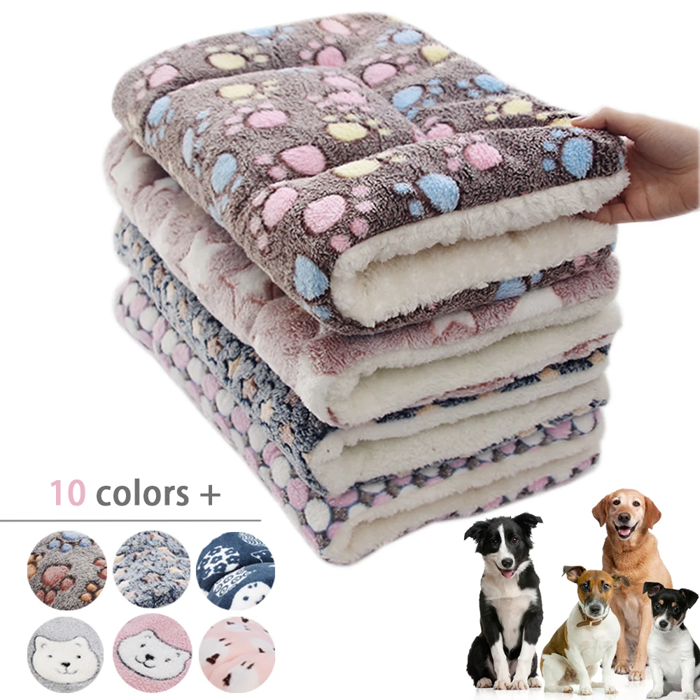 Thickened Pet Sleeping Mat Cat Bed Soft Fur Dog Bed Pet Blanket Mat Household Flannel Mattress Washable Warm Carpet Pet Supplies