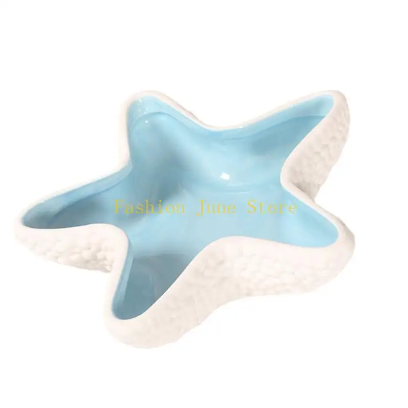 N5KA Coastal Treasure Conch Jewelry Dish Conch Shell Ceramic Jewelry Dish Oceanic Tray for Trinkets and Accessories
