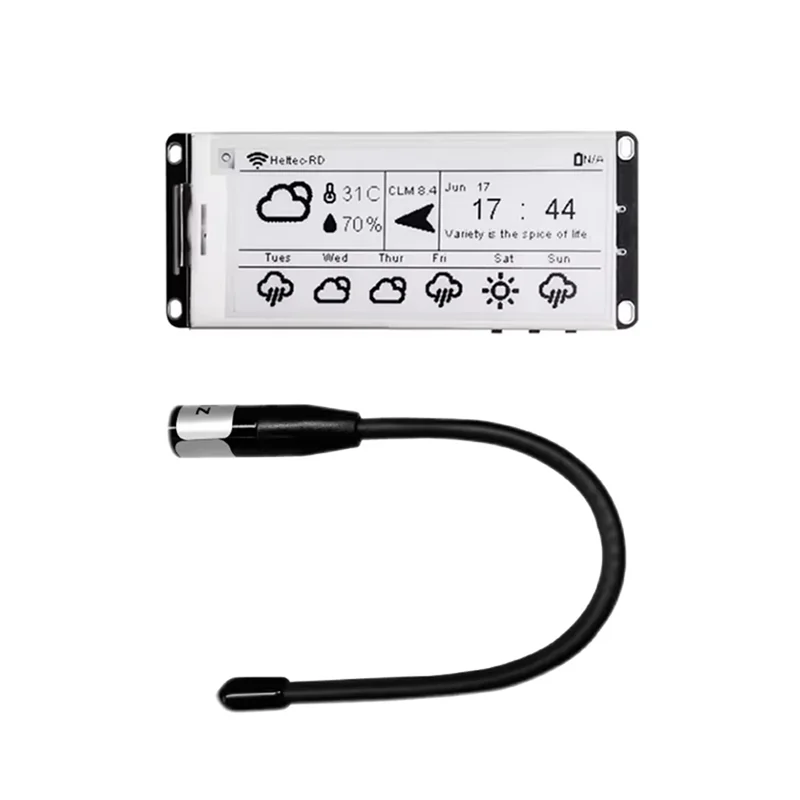 B34B-Heltec Vision Master E290 con antena de látigo GT-800 compatible con Mashtastic y Arduino, pantalla de 2,90 pulgadas