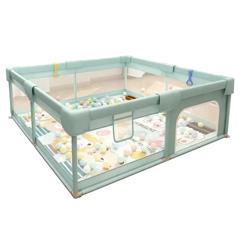 

Unisex Rectangle Shape Large Folding Safety Fence Baby Playpen Playyard Play Pens For Toddlers Children's Playpen