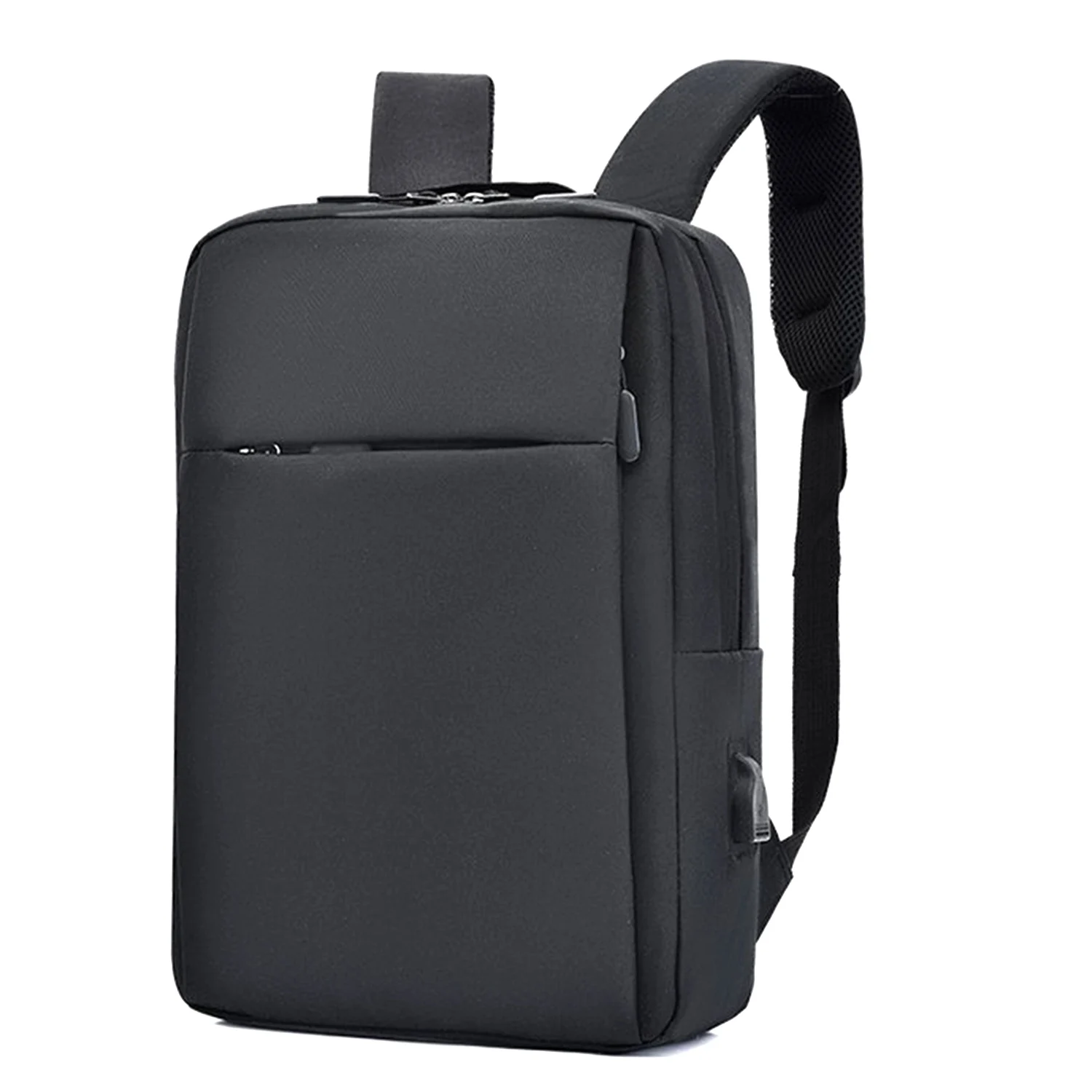 FZFZ Anti-Theft Laptop Backpack Large Capacity Travel Bag Men's Waterproof Backpack Student School Bag-Black