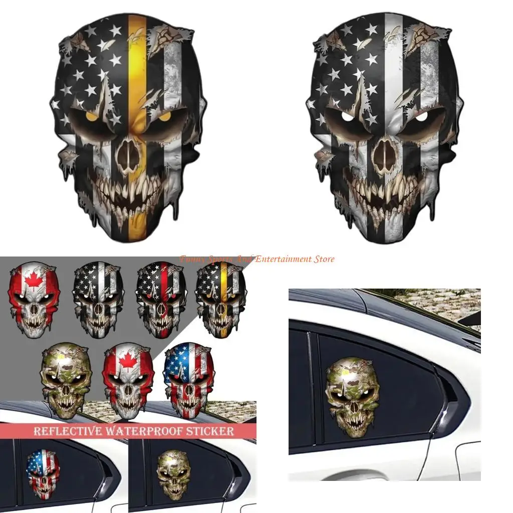 

C4DE Skull And Car Sticker Resistant Waterproof Motorcycle Accessory