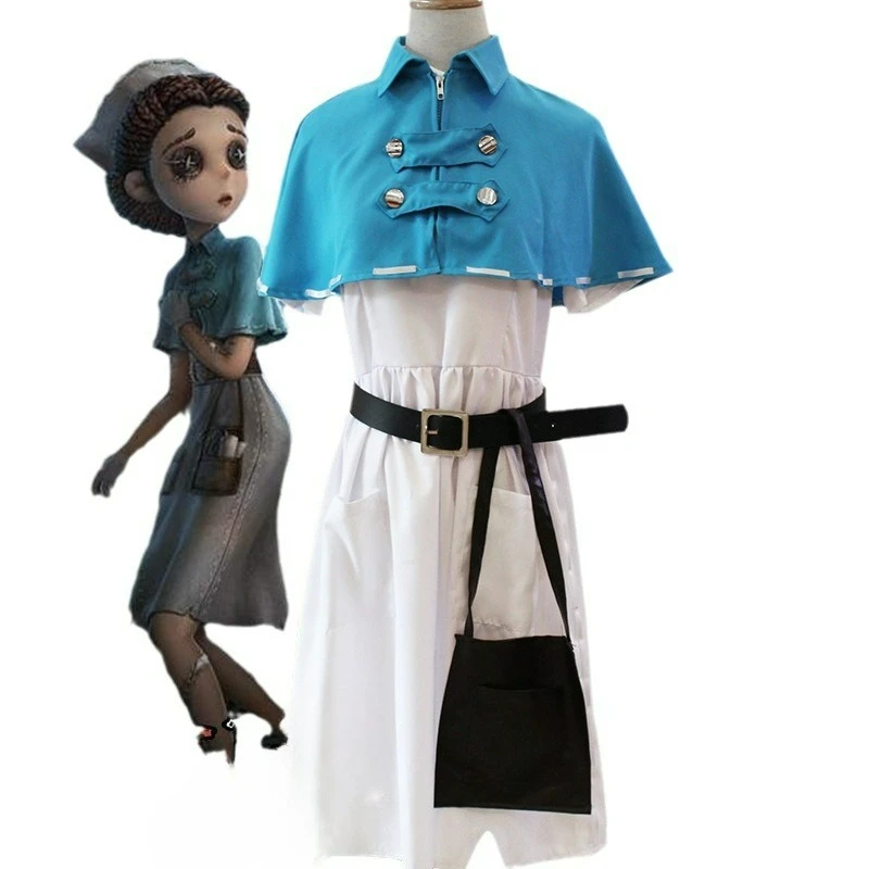 

CosplayAnime Game Identity Ⅴ Emily Dyer Doctor Cosplay Costume Lydia Jones Wig White Dress Cloak Uniform Woman Lovely Carnival S