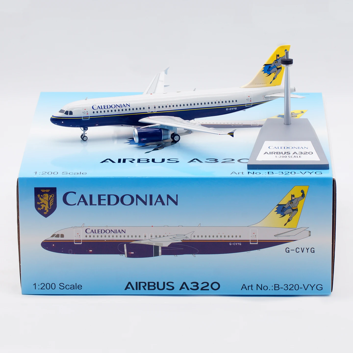 

B-320-VYG Коллекционный самолет из сплава, подарочные модели B, 1:200, кальдонские воздушные пути, Airbus A320-200, литая под давлением модель самолета G-CVYG