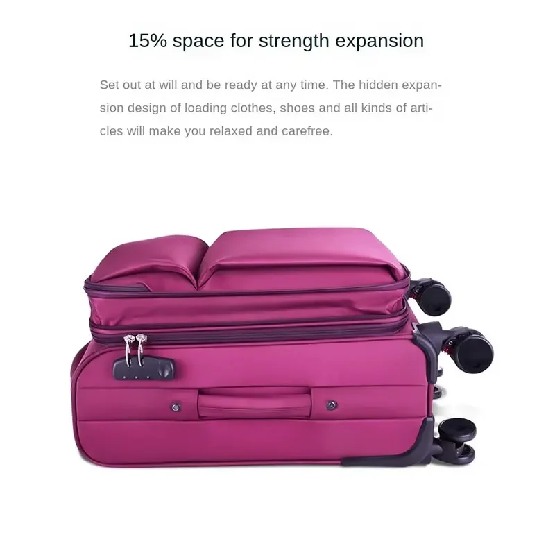 Oxford Cloth Luggage Large Capacity Waterproof Durable Trolley Box Men's Business Suitcase Expansion 20 Inch Boarding Code Box