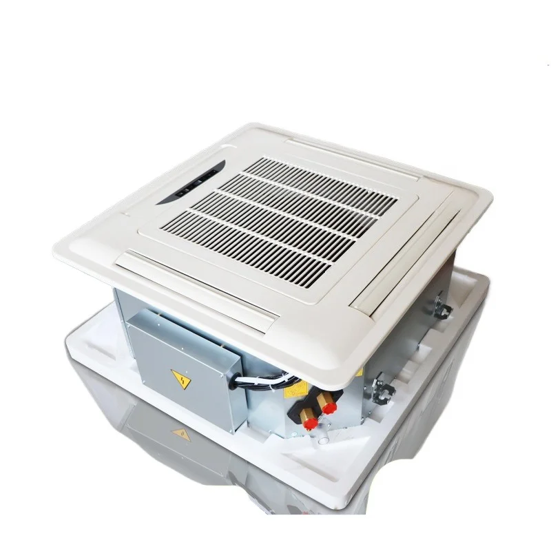 Cassette fan coil four-sided air outlet ceiling machine, dual-purpose water conditioner, silent ceiling fan coil