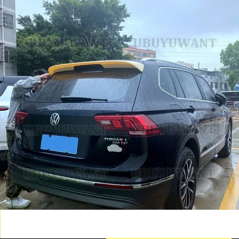 Suitable For Volkswagen Tiguan Spoiler True Gloss Carbon Fiber Rear Moving Parts Body Kit Trunk Decoration Modification 17-21