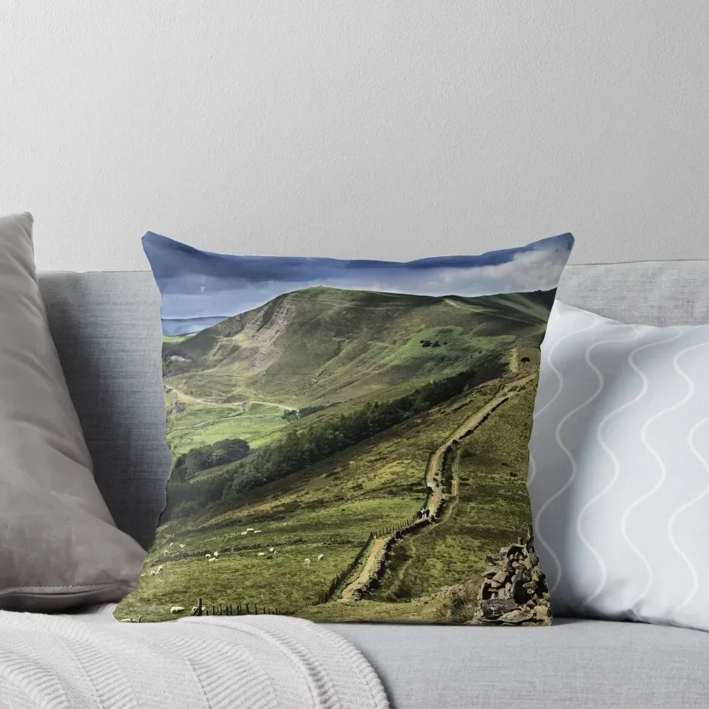 The Great Ridge To Mam Tor Throw Pillow Cushions Home Decor Christmas Pillow Marble Cushion Cover pillow