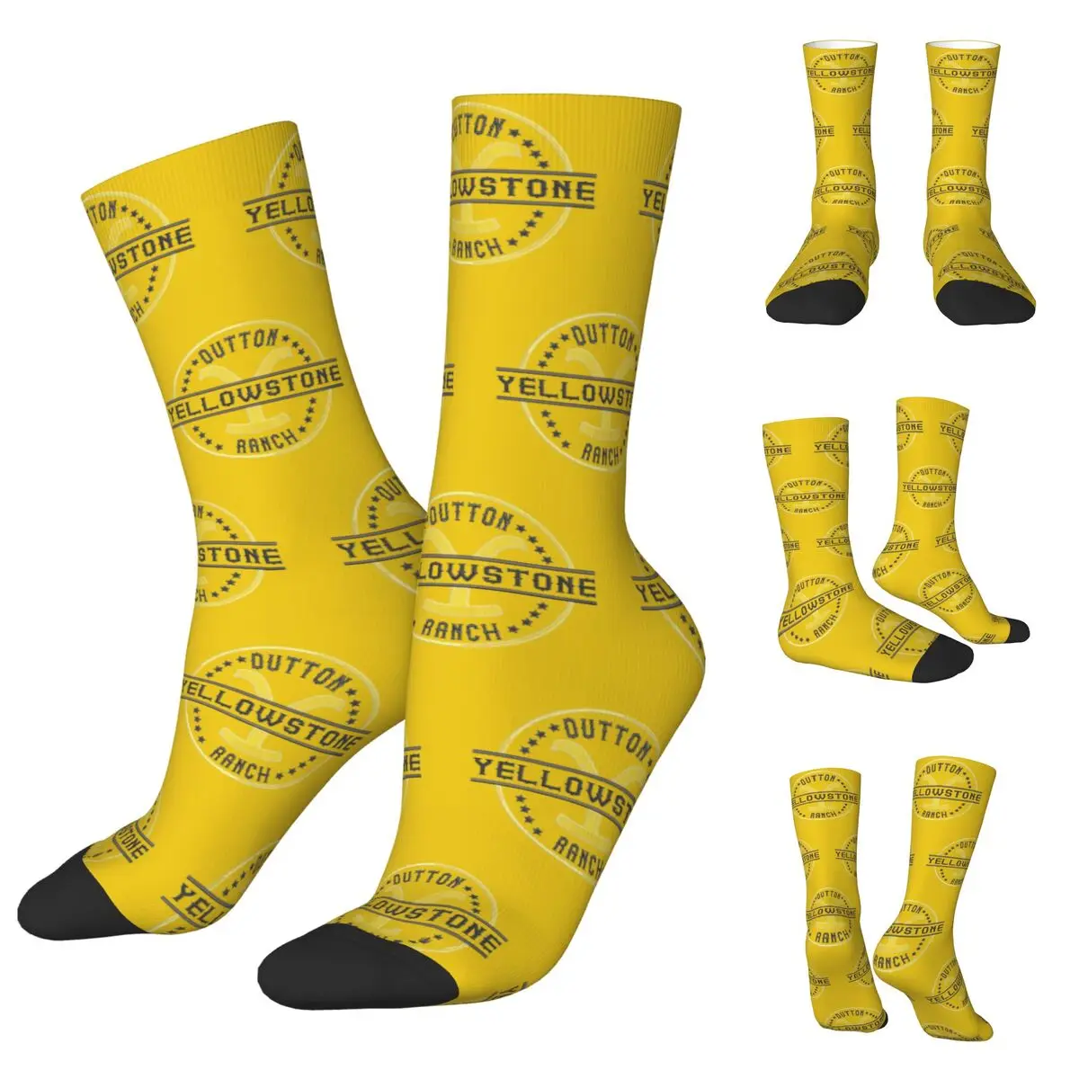 

Cowboy Et De Yellowstone Dutton Ranch Unisex Socks,Hiking 3D Print Happy Socks Street Style Crazy Sock