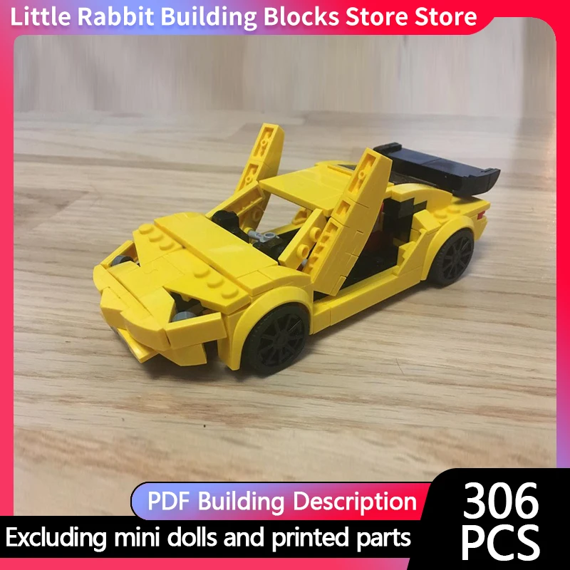 City Car Model MOC Building Bricks High-Performance Supercar Modular Technology Children Holiday Gifts Assemble Toys Suit