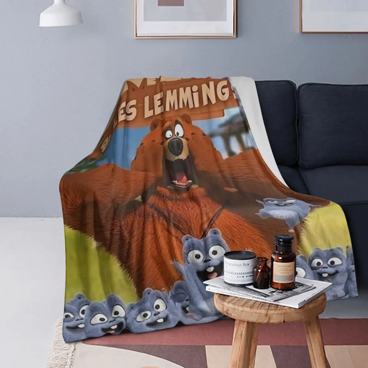 

Одеяло Grizzy Et Les Lemmings, мягкое теплое фланелевое одеяло, постельное белье для кровати, гостиной, пикника, путешествия, домашний диван