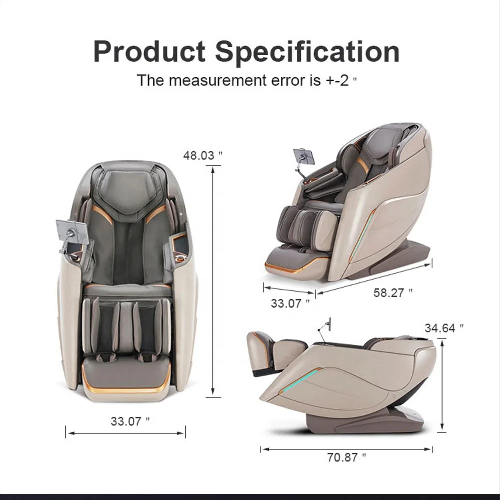 Silla de masaje eléctrica de cuerpo completo para el hogar y la Oficina, sillón reclinable inteligente de manos 3D, de lujo, de gravedad cero, Shiatsu 4D