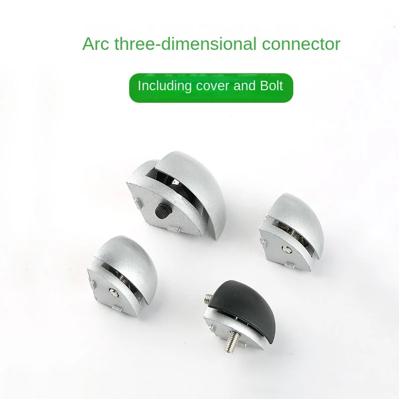 5 uds 2020R 3030R 4040R arco curvo tridimensional ángulo recto conector en T cubierta de Metal cubierta de plástico con perfil de tornillos
