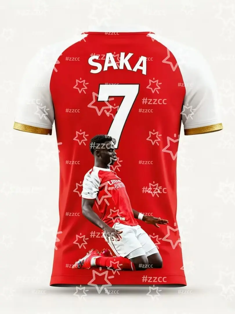 AliExpress NONE 2026 Bukayo Saka Fan Gift England No.7 Football Jersey Summer Sports Men's T-Shirt Kid's Clothing Tee Y2k Woman cycling clothes