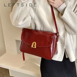 LEFTSIDE Small PU Leather Design Shoulder Bags for Women 2023 Females Underarm Bag Lady Crossbody Bag Handbags and Purses