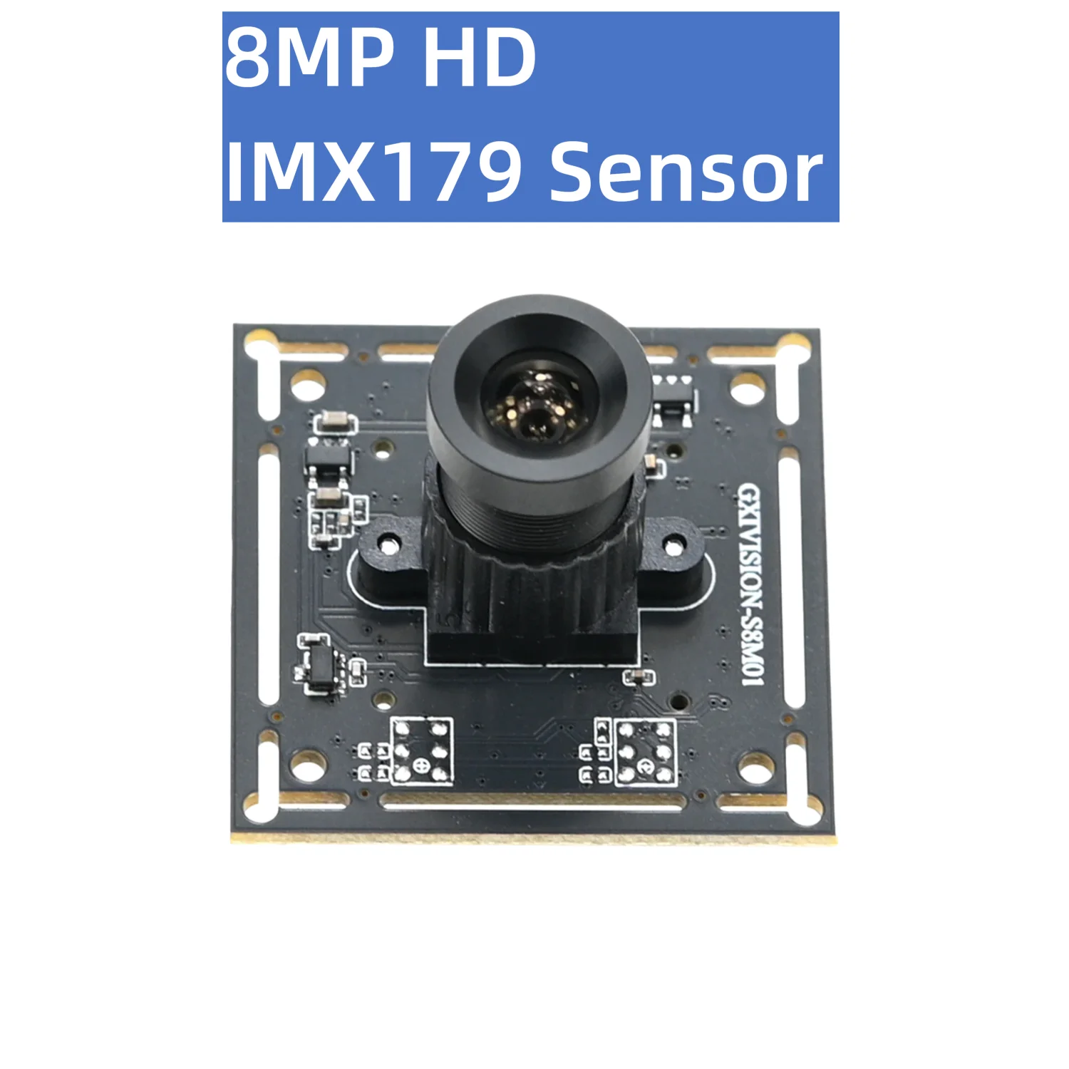 

GXIVISION IMX179 Camera Module 8MP HD USB Driver-Free,3264x2448 15FPS,Fixed Focus Wide Angle Face Recognition/Document Scanning