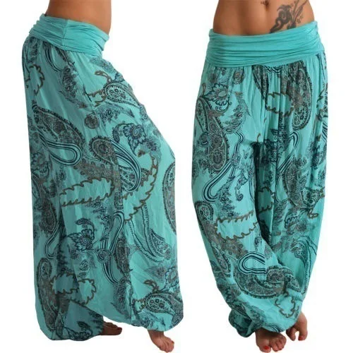 Women's Loose Pants Summer New Digital Print Long Wide Leg Pants Casual Pants Women Calças Feminina Pantalones Tiro Alto Mujer