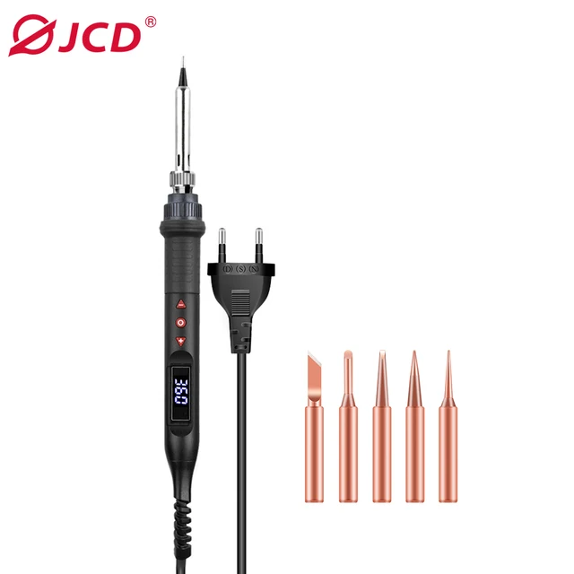 JCD 80W cyfrowy zestaw lutownicy regulowana temperatura wyświetlacz LCD 220V110V spawarka końcówka żelaza narzędzie do naprawy spawalniczej 908U