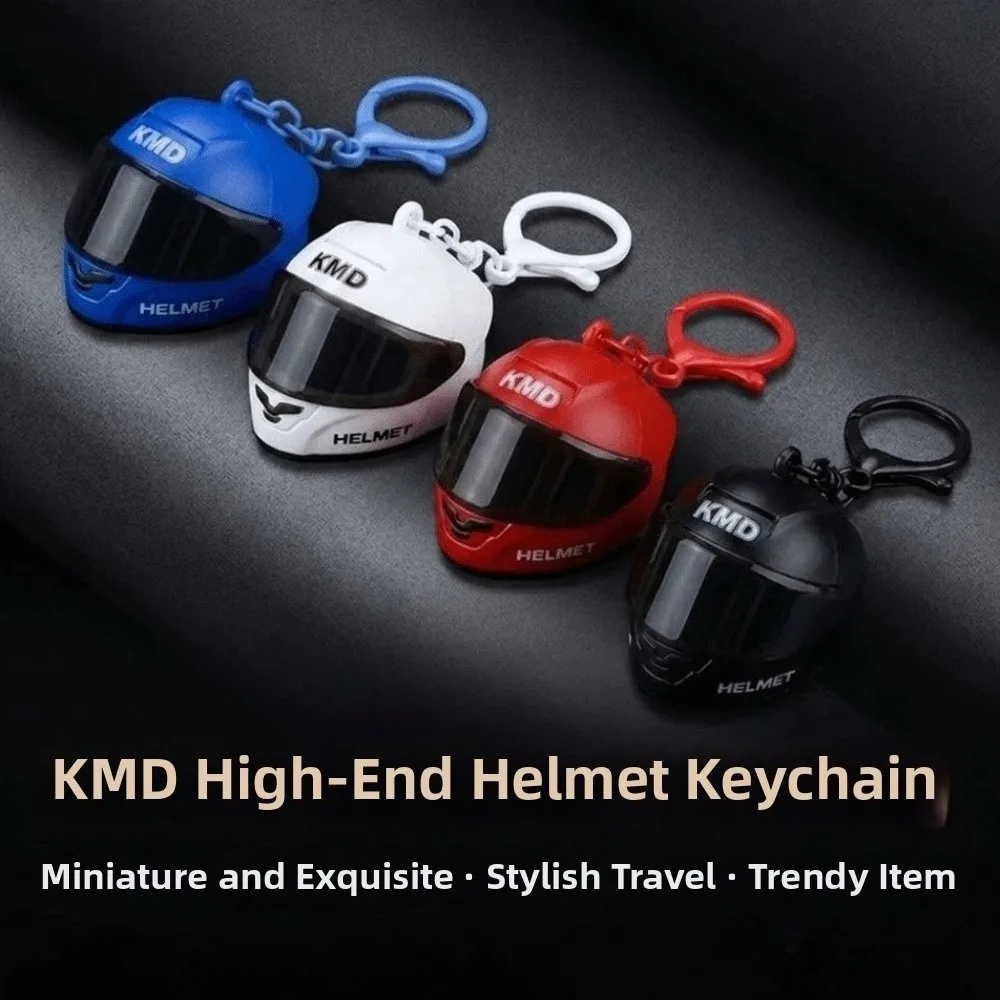Cool Light-up Helmet Keychain Cartoon Lightweight Mini Night Light Pendant Versatile Multifunctional Helmet Bag Charm
