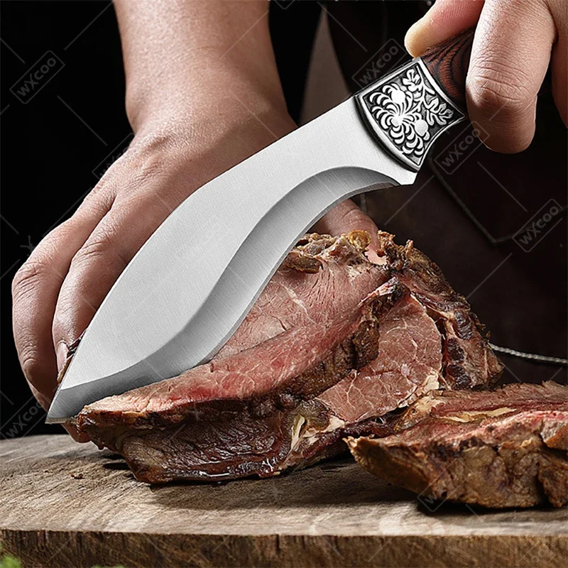 WXCOO Boning Knife Handcrafted Wooden Handle Stainless Steel Forged Butcher Knife Kitchen Cutting Tools Fillet Knife