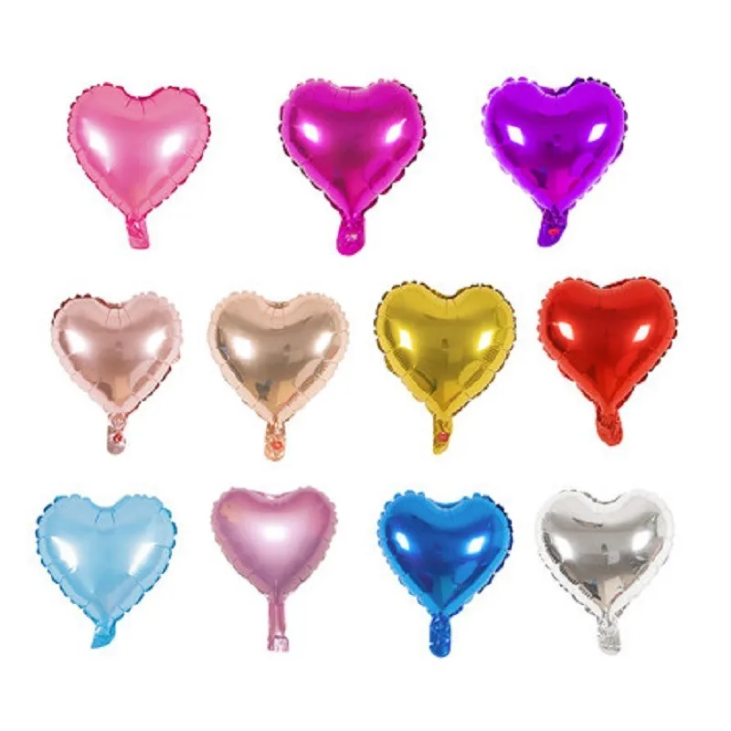 10 inch heart-shaped wedding wedding decoration arrangement peach heart 10 inch love aluminum film balloon