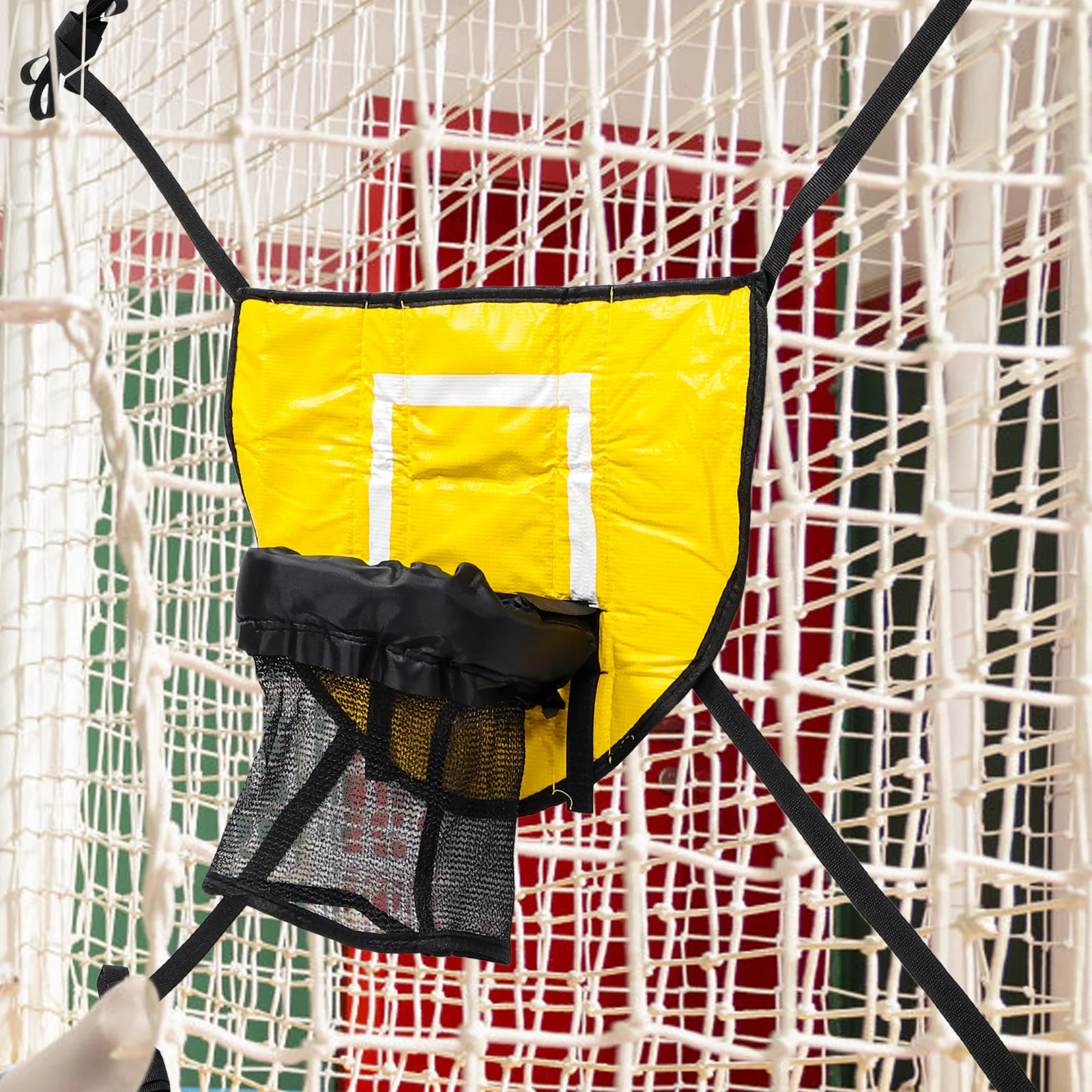 

Trampoline Basketball Hoop Yellow Childfriendly High Durability Indoor Outdoor Easy Installation Basketball Net Replacement