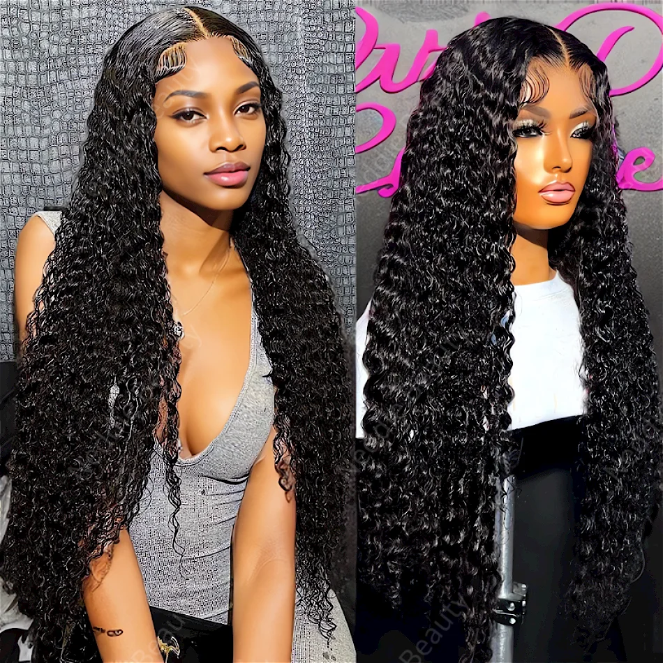 Lace Frontal wig 5x5 Ready To Wear Curly Human Hair 100% Natural 30 40 Inch Deep Wave Glueless Closure Wigs For Women Choice