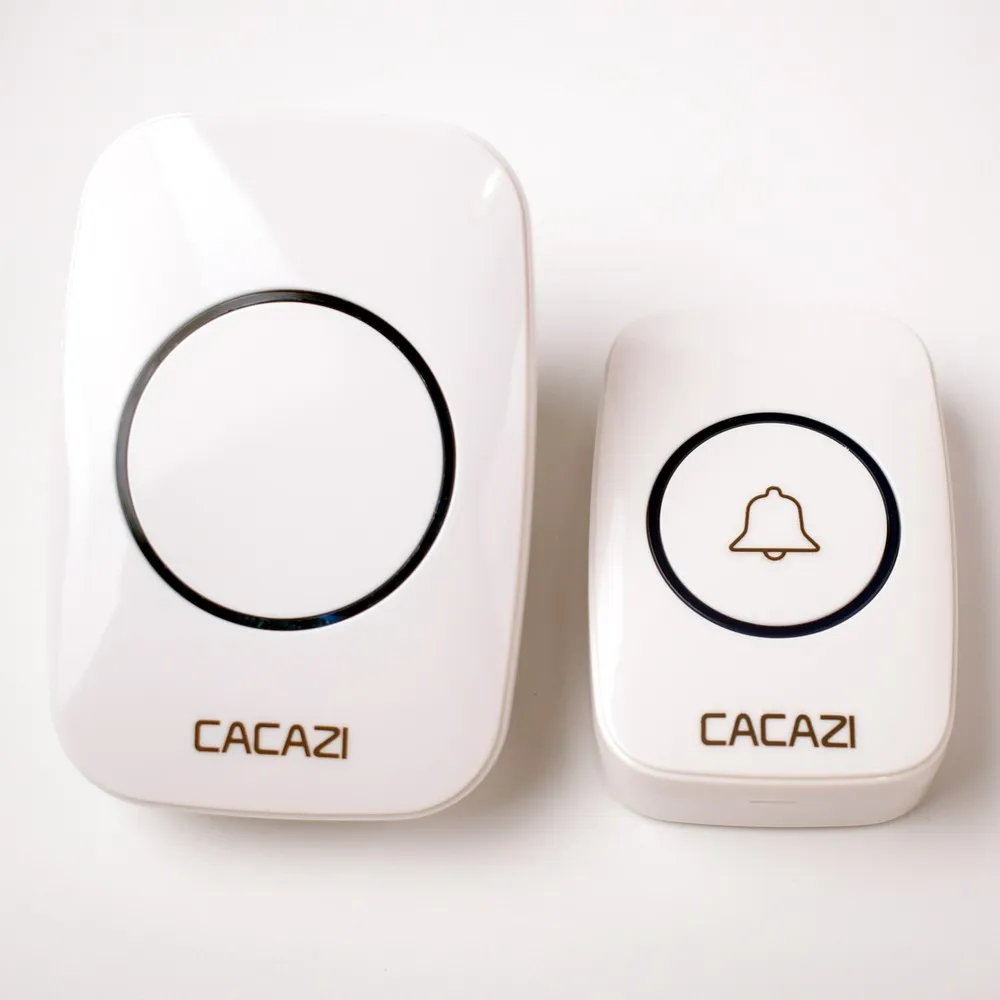 جرس الباب اللاسلكي التيار المتناوب 110-240 فولت مع ضوء LED التحكم عن بعد جرس رنين 300 متر 60 الدقات 5 حجم الاتحاد الأوروبي التوصيل A10 للفيلا المنزلية