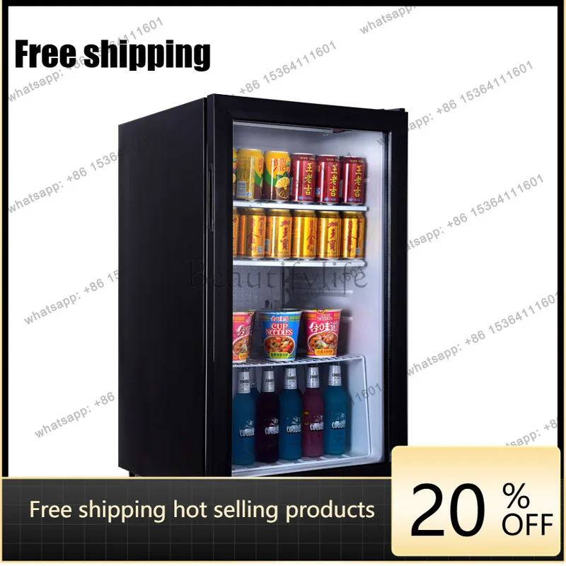YJ 110L Beverage Display Cooler Mini Refrigerator Food Sample Storage Cabinet