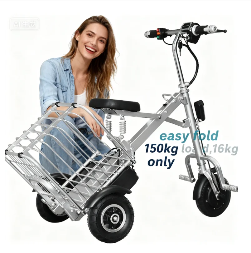 

Складной электрический автомобиль, велосипедный светильник, портативный маленький для пожилых детей, трехколесный скутер, литиевая батарея, безопасность