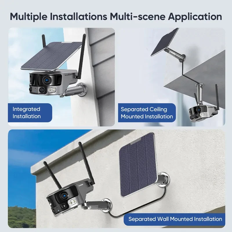 Imagem -06 - Câmera Solar Profissional com Wi-fi 4g Dual Lens Zoom 4x Painel Solar Rastreamento Humanoid Cam Segurança Ptz 4k 8mp 4k