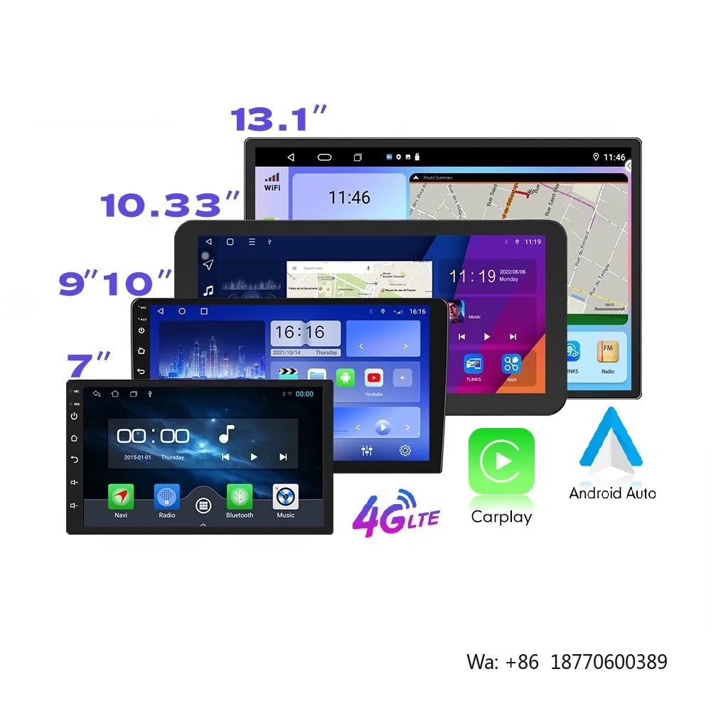 7/9/10/10.33/13.1 Inch 2 Din Android Car Radio Touch Screen Autoradio Audio Car DVD Player Gps Navigation Car Stereo Carplay DSP