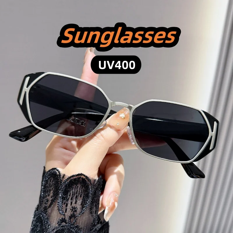 

Luxury Metal Retro Cat-eye Sunglasses Comfortable Durable Beach Travel Sun Protection Street Photography Shades Glasses