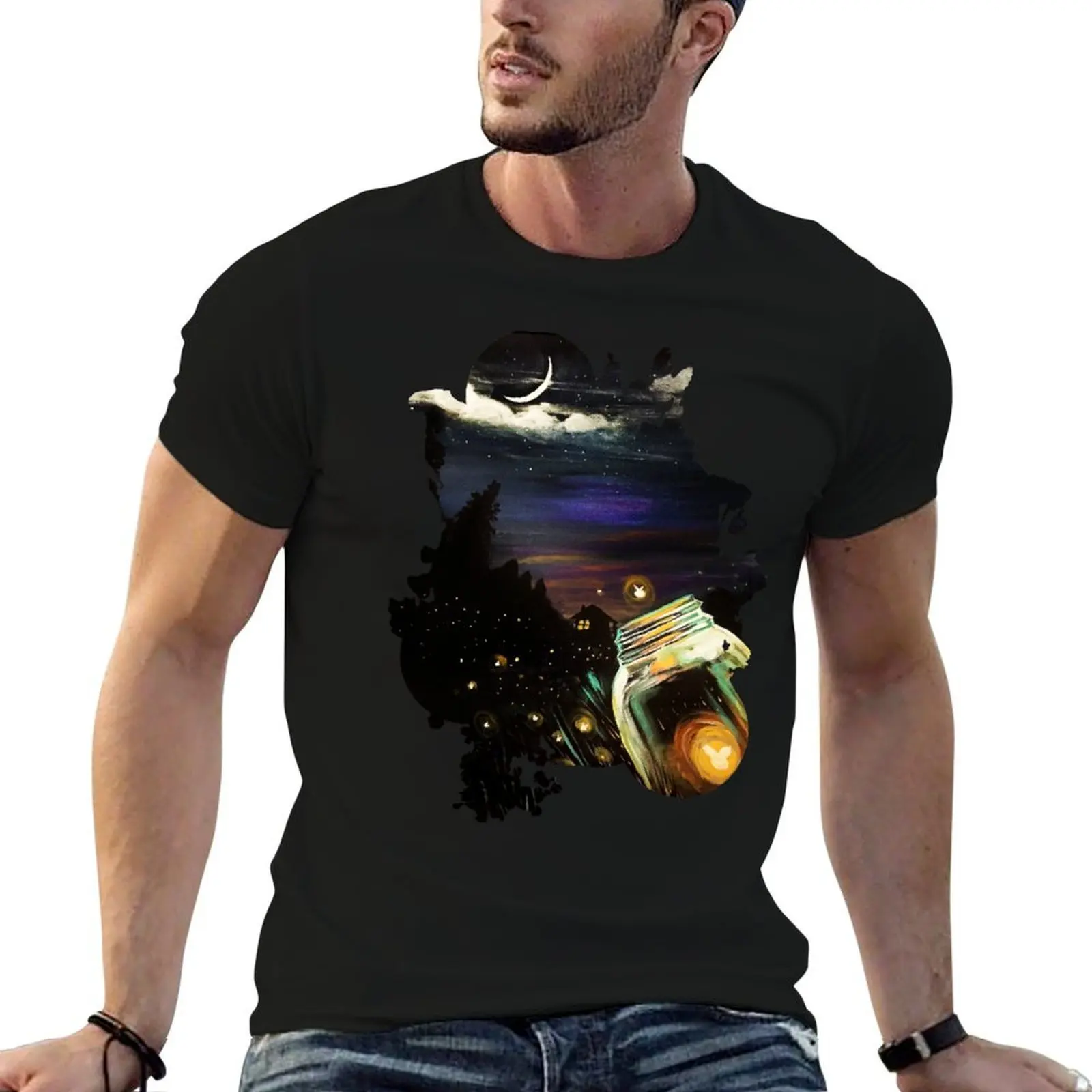 

Firefly Sky T-Shirt man t shirt graphic t shirt man plain men t shirt cotton 100% T-shirt