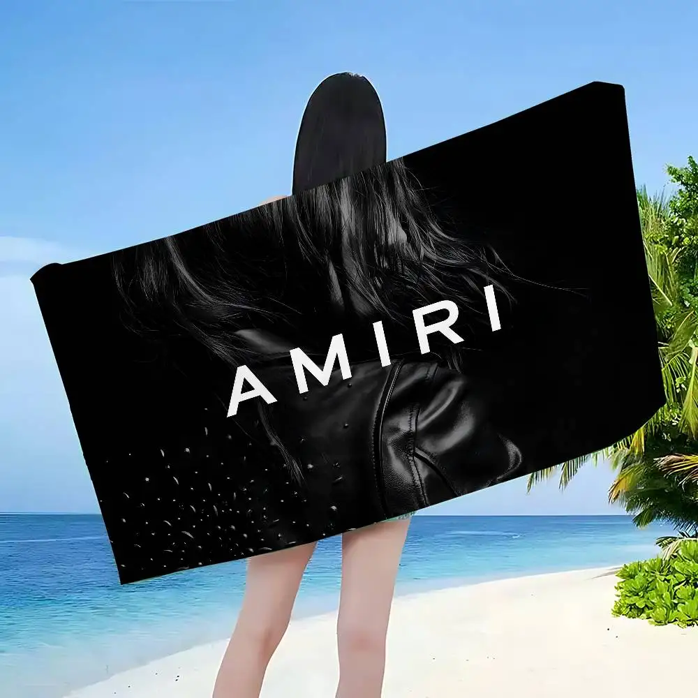 منشفة شاطئ مطبوعة من الألياف الدقيقة من A-AMIRIS لتسلق الجبال واليوجا والسباحة والجري ومنشفة ناعمة ماصة