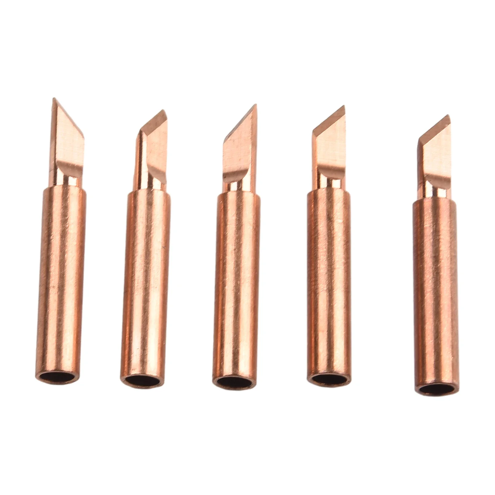 5pcs T-B Pure Copper Iron Tip Soldering Tip Rework Station Welding Head 900M Electric Iron Tip Soldering Tools