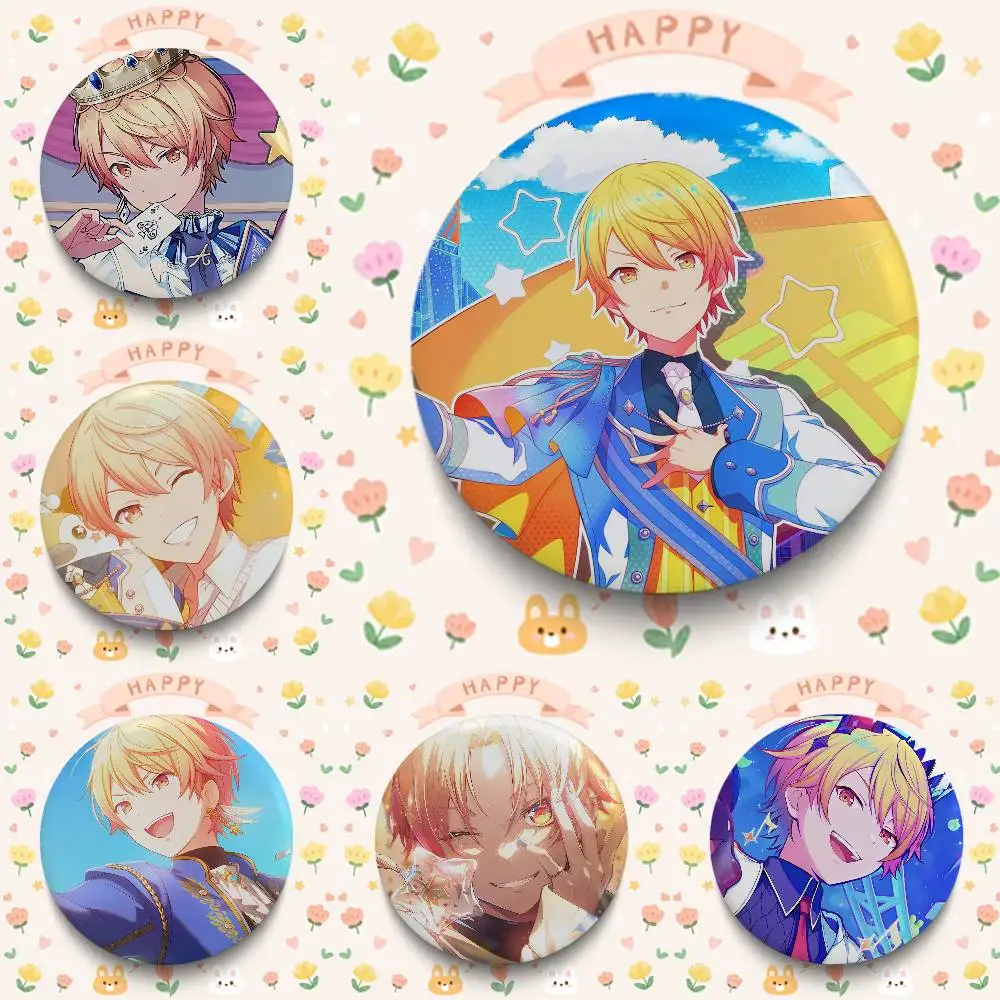 New Project SEKAI Anime Tenma Tsukasa Cartoon Badges Button Round Creative Pin Brooch Badge Bag Decor Accessories Friends Gifts