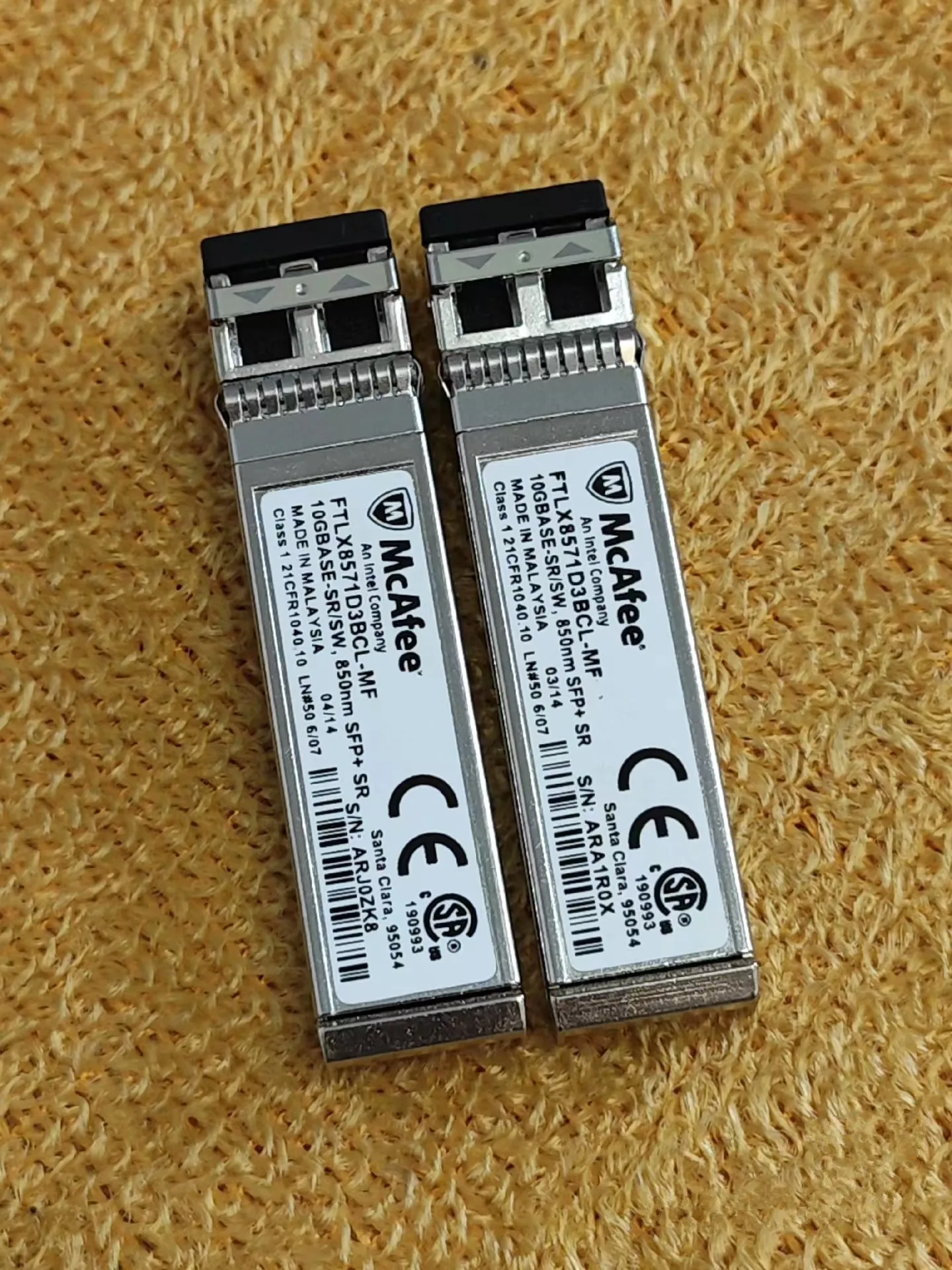 1PCS Mcafee Transceiver SFP 10GB Switch FTLX8571D3BCL-MF 10GBASE-SR SW 850NM SFP+ SR