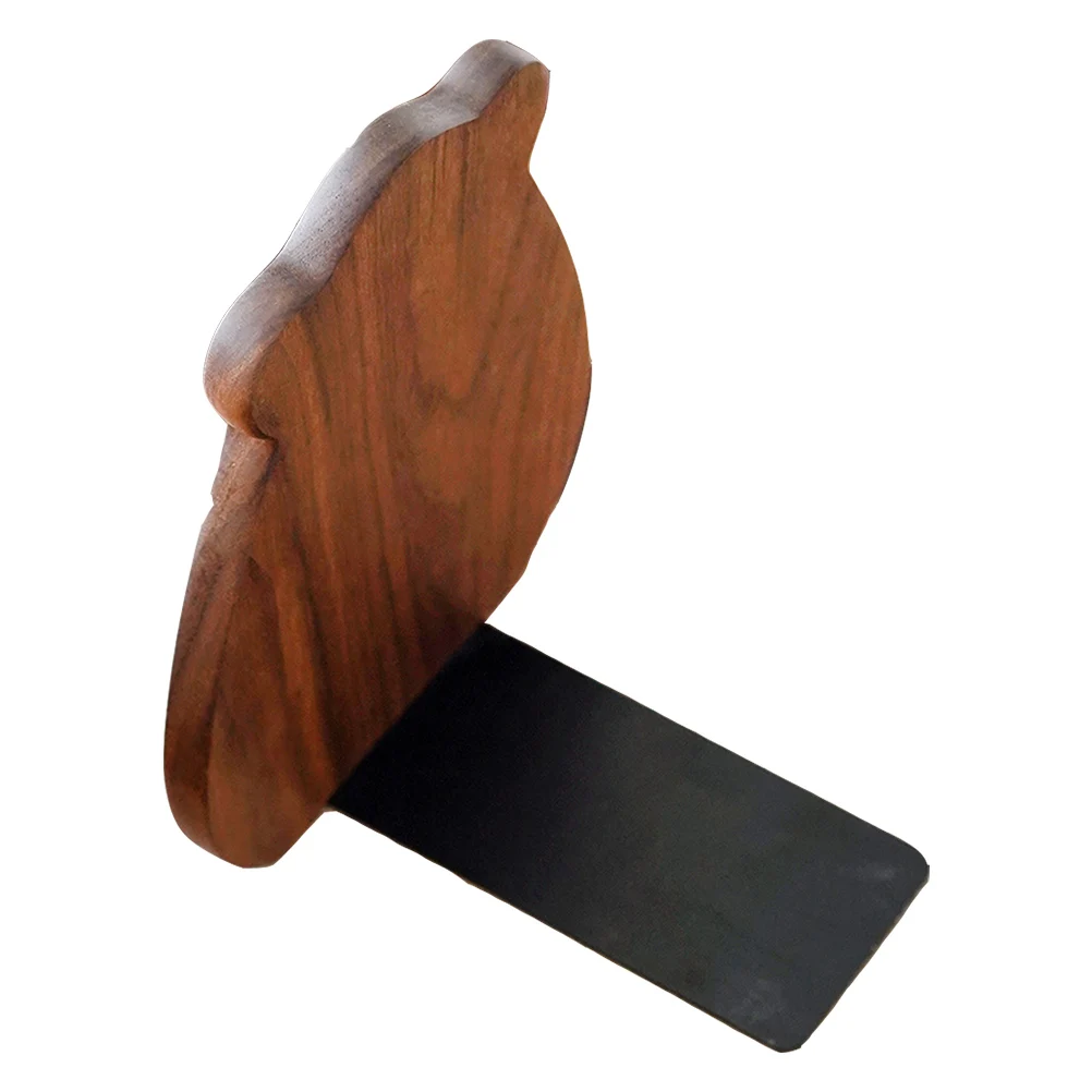 

Wooden Bear Bookend High Quality Solid Wood Warm Natural Simple Shape No Injury Fine Touch Bookshelf Accessory Book