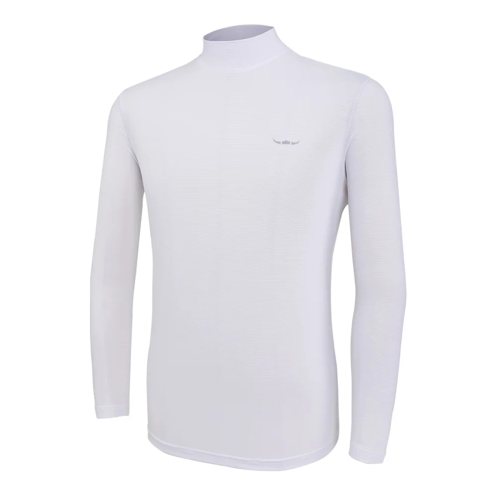 Bfl Cold Place Men's Cold Cooling Striped Long Sleeve Half Neck T-Shirt (Kp42Lt032M)