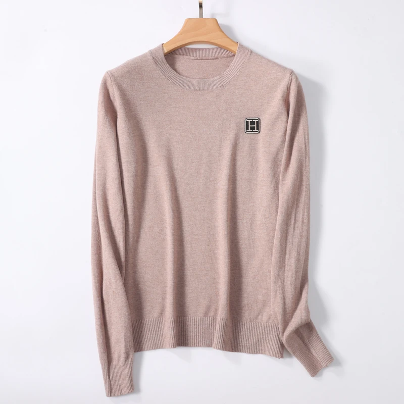 2025 autumn and winter cashmere sweater men's cashmere sweater men's sweater embroidered knitted O-neck warm sweater