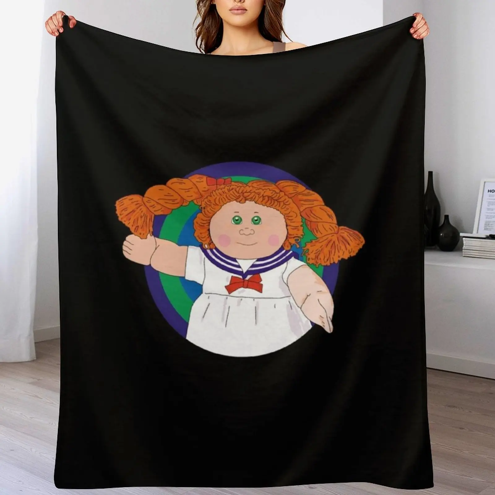 Marine Cabbage Patch Throw Blanket