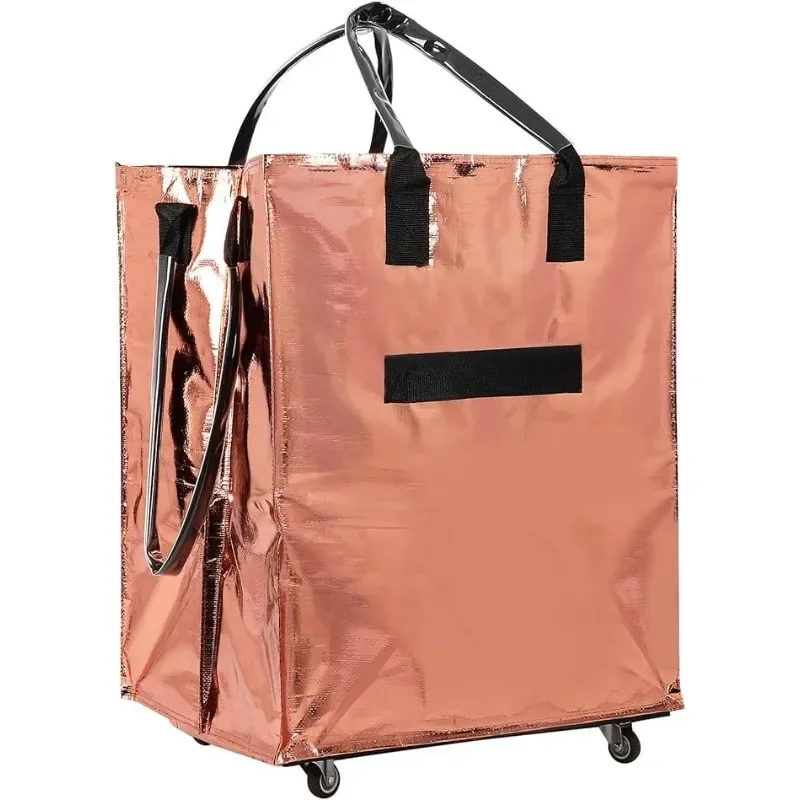Reusable Car Grocery Bag Portable Roller Handbag Folding Shopping Bag Suitable for Travel