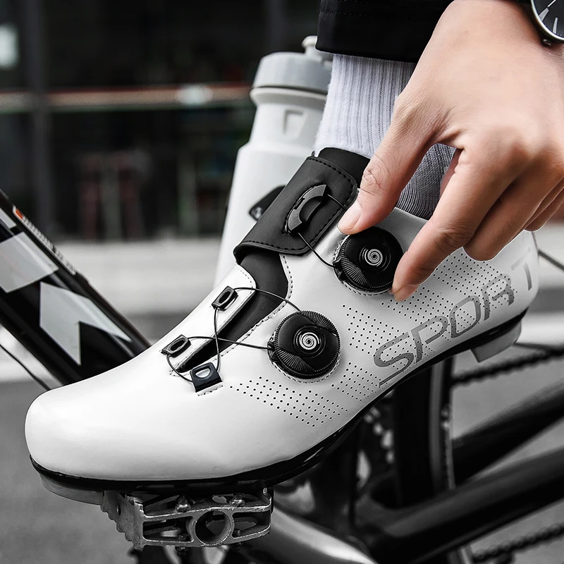 Radfahren Sneaker Mtb mit Stollen Männer Carbon Sport Speed Bike Schuhe Frauen Mountain Racing Flache SPD Rennrad Schuhe – Detail 4