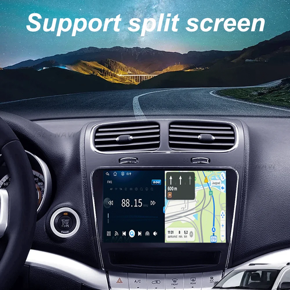 أندرويد 15 ل دودج رحلة JC 2011 - 2020 راديو السيارة لتحديد المواقع Carplay الوسائط المتعددة ستيريو السيارات DSP BT 2din رئيس وحدة لاعب الملاحة #4