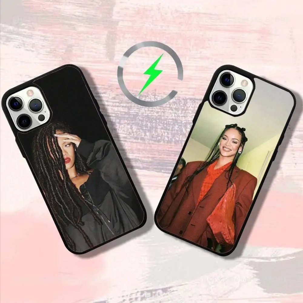 

Singer R-Rihannas Phone Case For iPhone 16,15,14,13,12,11,Pro,Max,Plus,Mini,SE4,E Magnetic Magsafe Wireless Charging