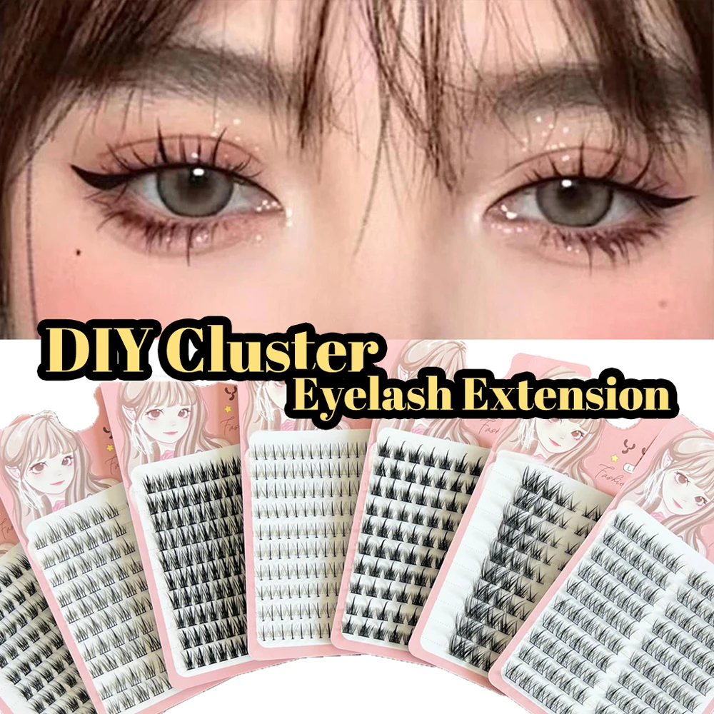 10 Line Eyelash Clusters DIY Manga Lashes Transparent Terrier Strands Eyelash Soft False Eyelashes Eyelashes Daily Makeup